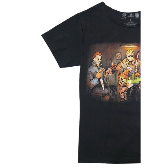 Big Chris Art Black “Cut the Deck” Horror Poker Graphic Tee No Neckline Sz Small - Picture 9 of 10